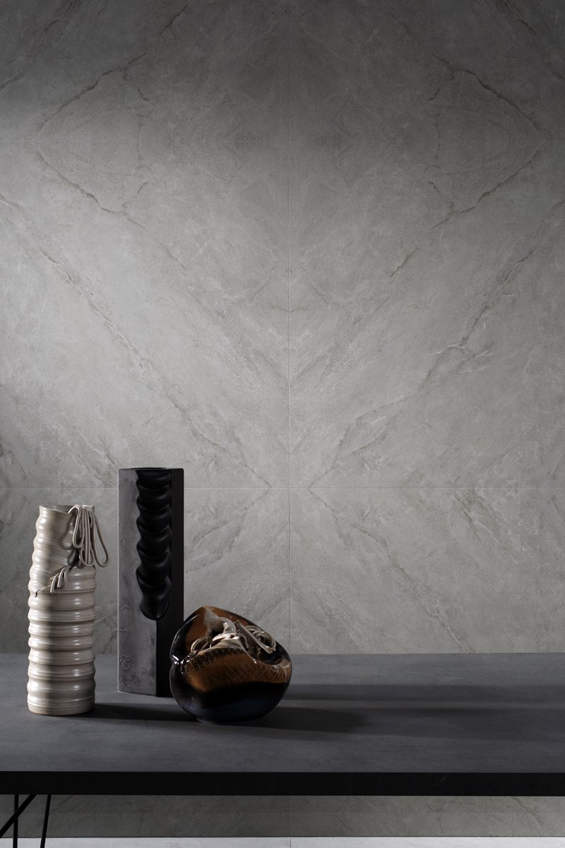 Muse Grey - dlažba rektifikovaná 120x120 šedá lesklá - vzor část 2