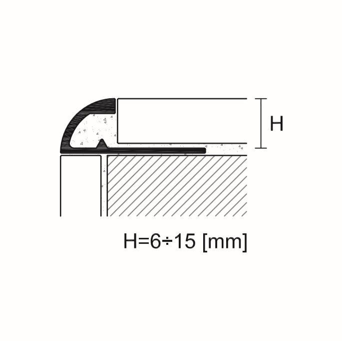 Náhled RB/10 - profil pro venkovní roh, délka 270 cm, hliník, zlato leštěné