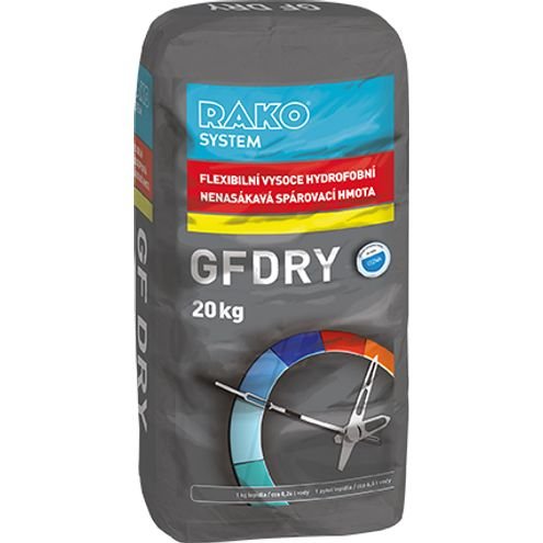 RAKO stavební chemie GFDRY 122 šedá - flexibilní vysoce hydrofobní nenasákavá spárovací hmota, 5 kg B.GFDRY.R005.122