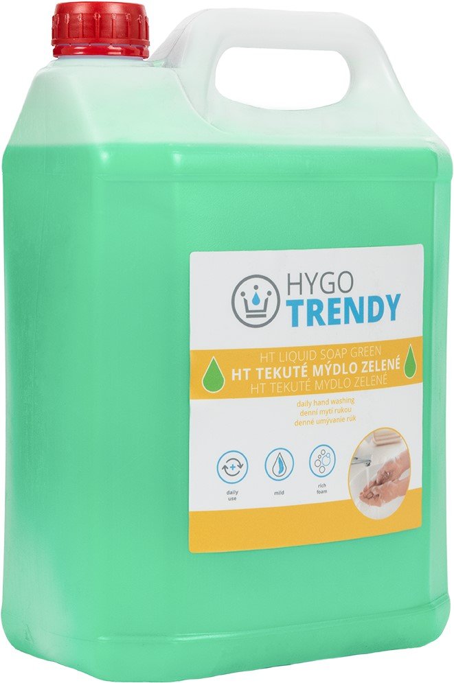 Tekuté mýdlo Hygotrendy, zelené, 5 L - vůně Aloe vera s jogurtem 351.HT25040