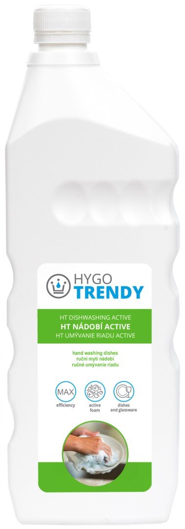 Nádobí Active Hygotrendy, 1 L - tekutý prostředek k ručnímu mytí nádobí s aktivní pěnou 21H.HT4K10011