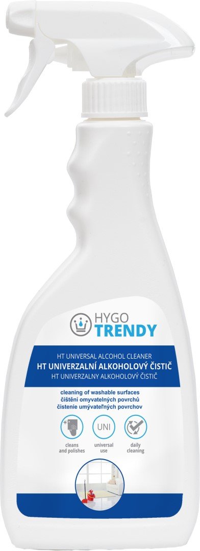 Univerzální alkoholový čistič Hygotrendy, 500 ml - univerzální prostředek na čištění povrchů 21D.HT1U05009