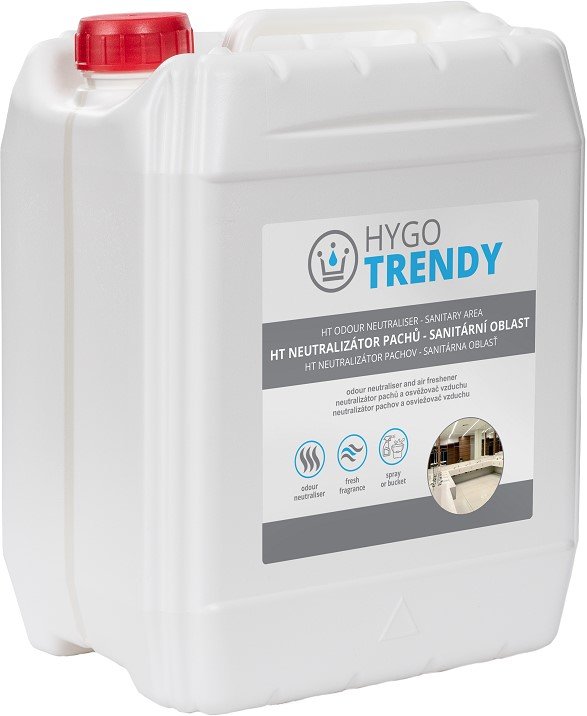 Neutralizátor pachů - sanitární oblast Hygotrendy 5 L - neutralizátor pachů a osvěžovač vzduchu.