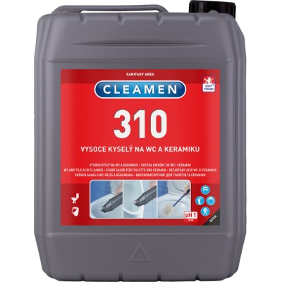 CLEAMEN 310 extra kyselý na WC a keramiku, 5 L 21G.047