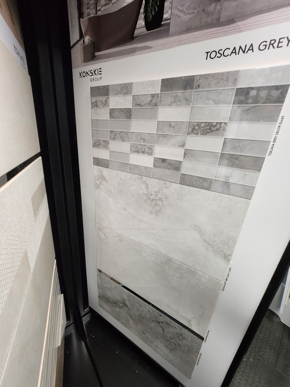Ripon (Toscana) grey dekor rekt. - obkládačka inzerto 30x60 šedá lesk