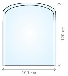 Fireglass 100x120 cm - sklo pod kamna 000-503