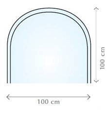 Fireglass 100x100 cm - sklo pod kamna nebo krb 000-565
