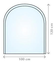 Fireglass 100x120 cm - sklo pod kamna nebo krb 000-473