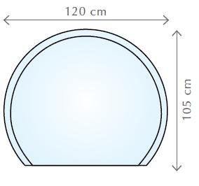 Fireglass 120x105 cm - sklo pod kamna nebo krb 000-497