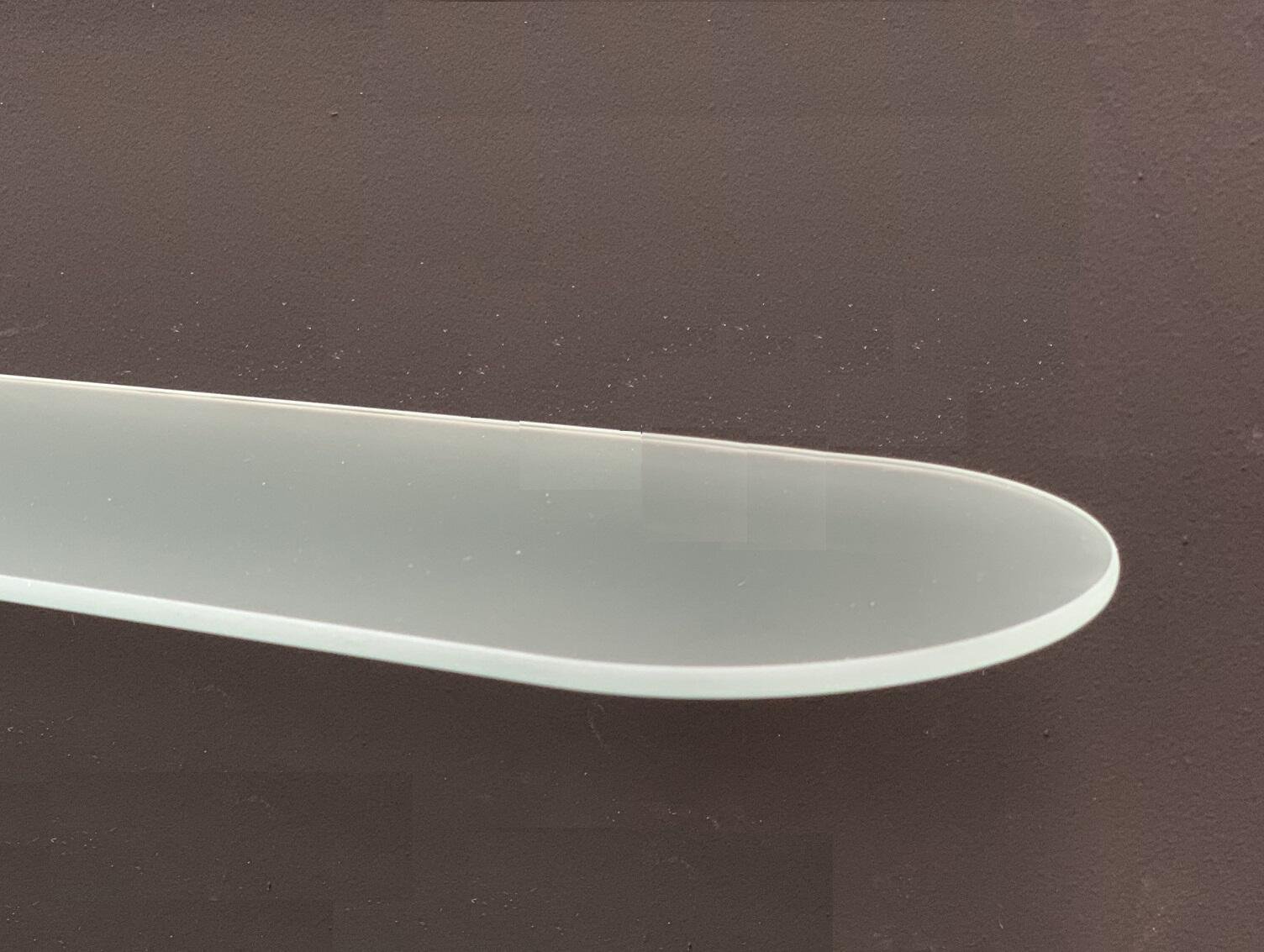 Cover oval S 59x12 cm - skleněná polička oválná matná 100-081
