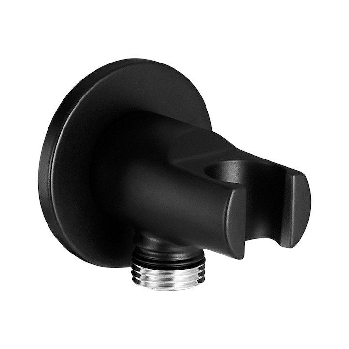 Mio Style - připojení sprchové hadice 1/2, s držákem ruční sprchy, černá matná H3632F07161521