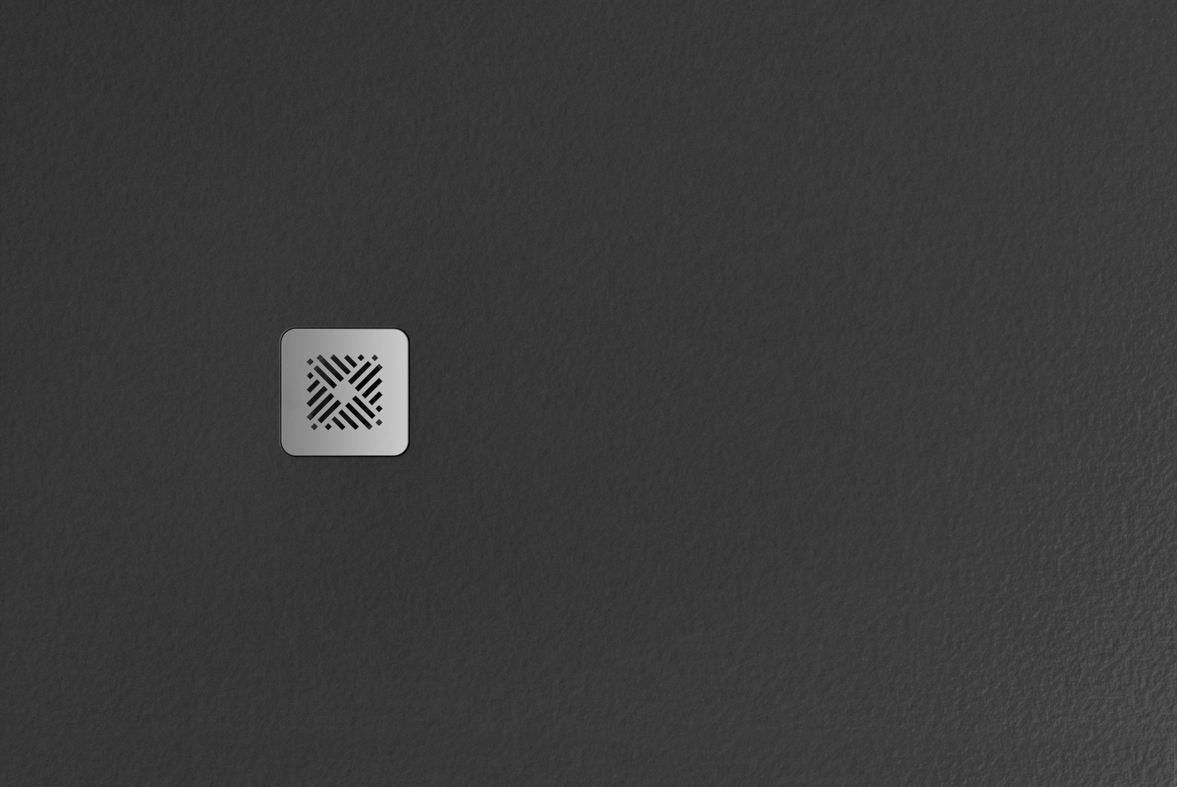 Selina - sprchová vanička 100x80, obdélníková, litý mramor, vč. nerezové krytky sifonu, černá