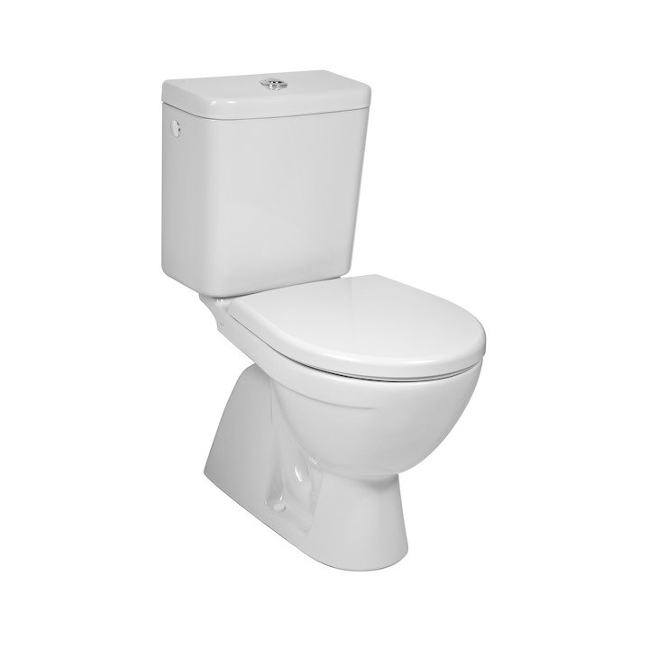 Lyra Plus - klozet stojící, kombinační, hluboké splachování, svislý odpad, spodní napouštění, bez sedátka