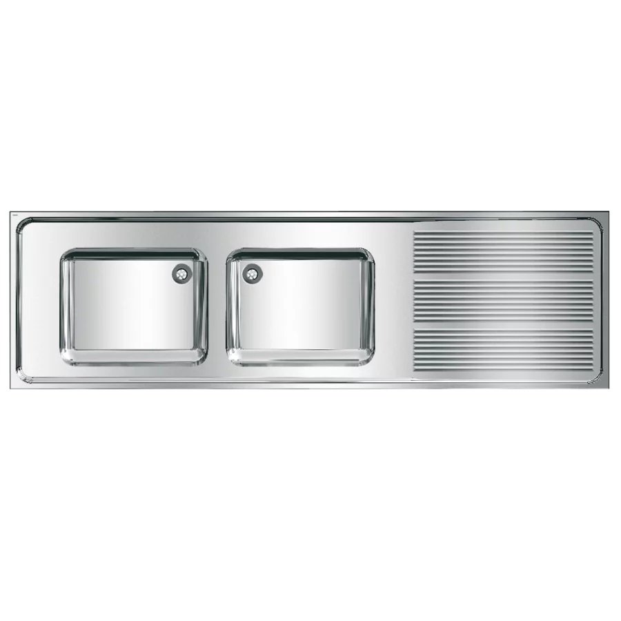 MAXIMA MAXS212-200 - živnostenský dřez 200x60 cm, odkapová deska vpravo
