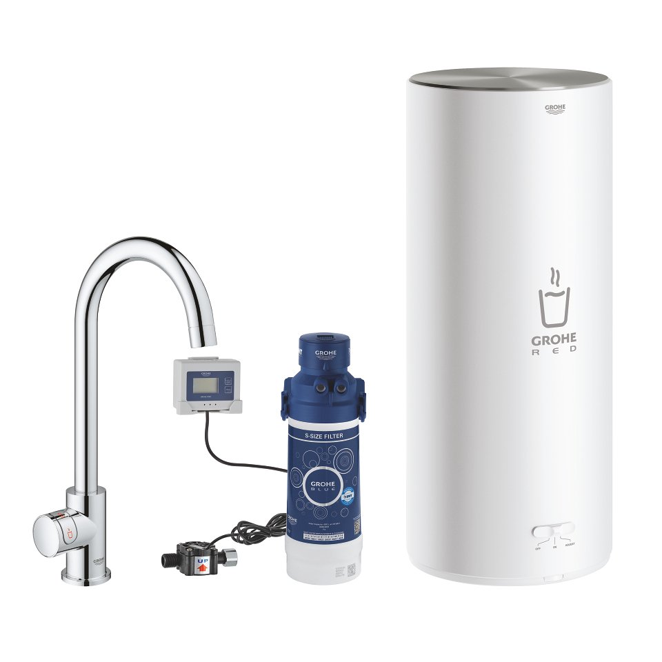 Grohe Red Mono - stojánkový ventil a zásobník pro vroucí a teplou vodu (7l)