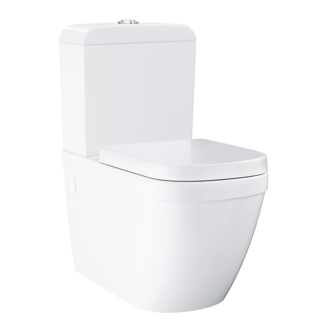 Euro Ceramic - stojící WC kombi, Triple Vortex, s Rimless, včetně sedátka a nádržky