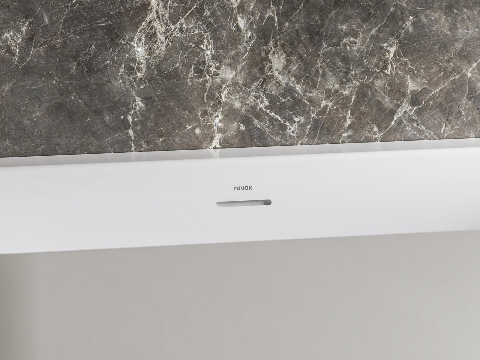 Náhled Vana Freedom Wall Tec 170x87, volně stojící, Smoke Grey/bílá, krytka odtoku bílá