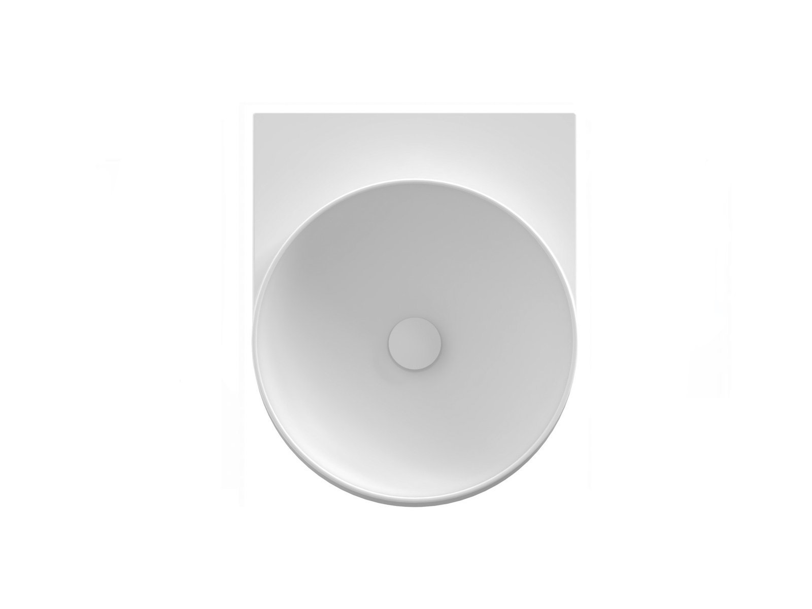 Umyvadlo Yard 40, bez otvoru pro baterii, bez přepadu, bílá matná