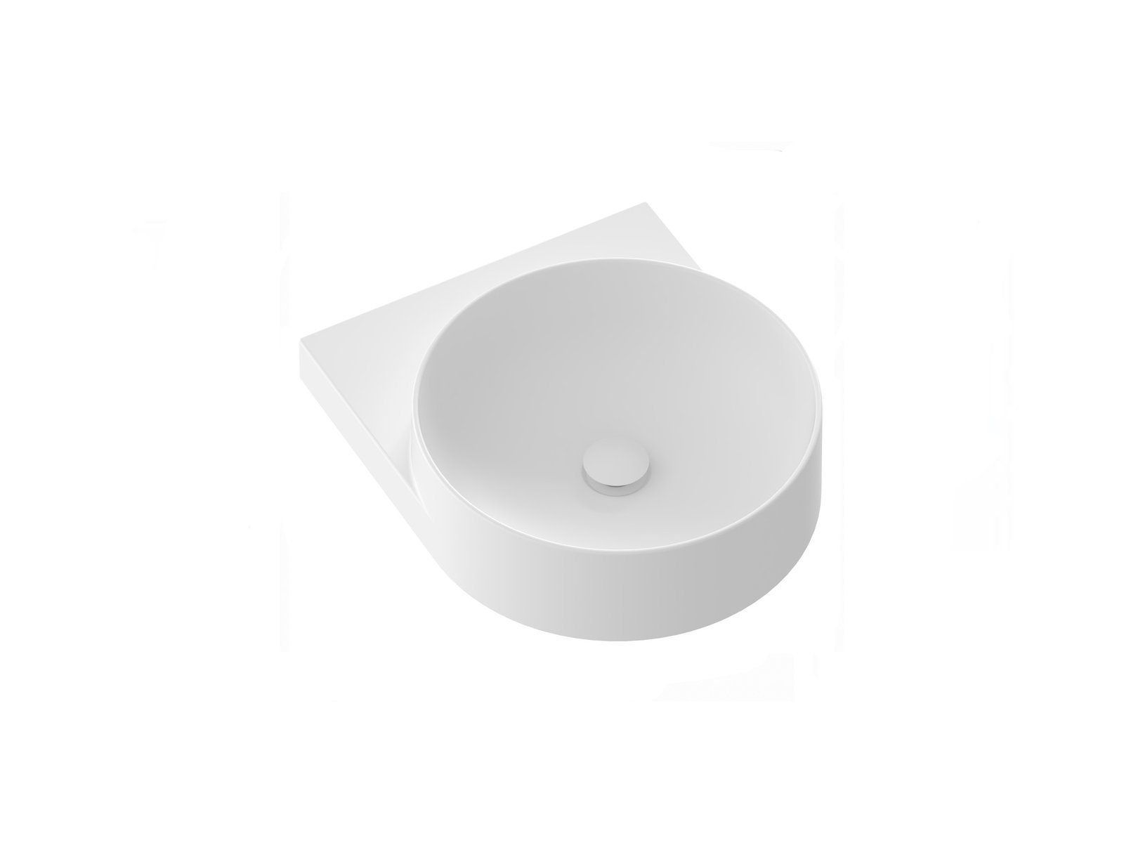 Náhled Umyvadlo Yard 40, bez otvoru pro baterii, bez přepadu, bílá matná