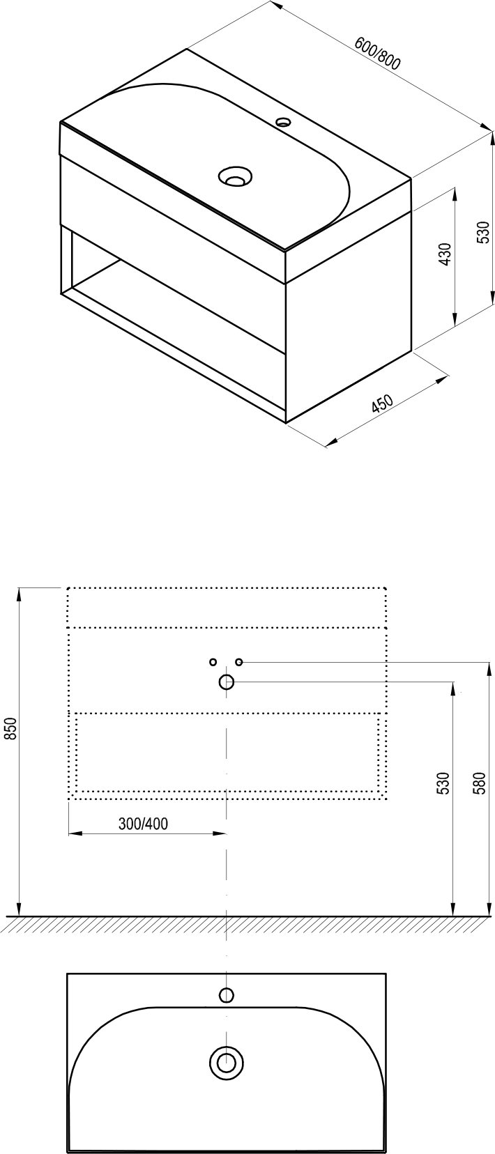 Náhled SD Lite 60 skříňka pod umyvadlo Alabaster Pink