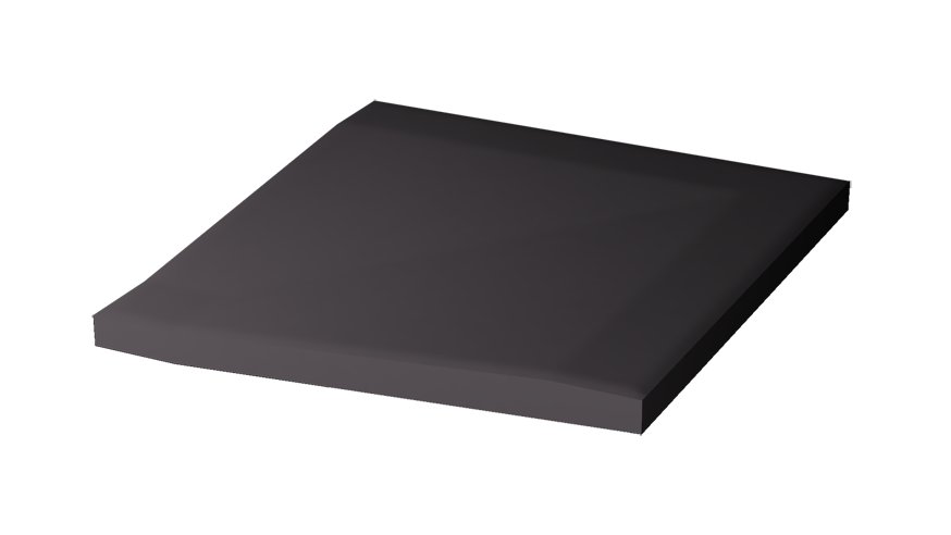 Taurus Color (19 ABS Black) - bezbariérová tvarovka rohová 10x10 černá, R10 B
