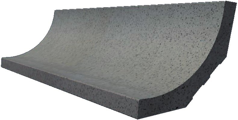 Taurus Granit (65 S Antracit) - sokl žlábek 7x20 šedá TSZEF065