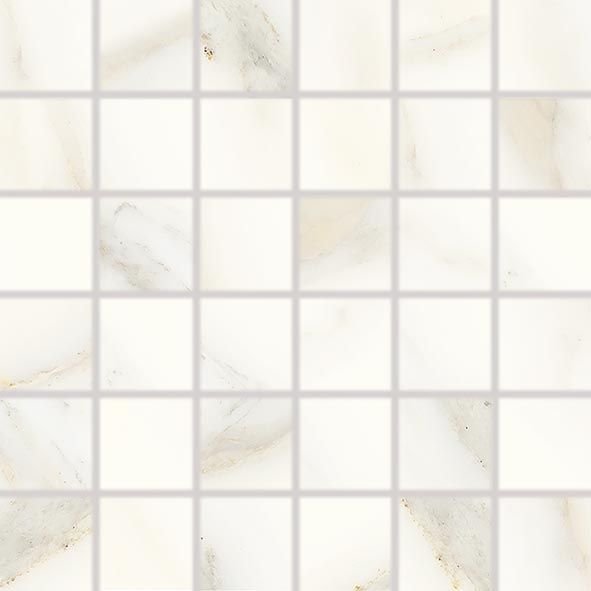 Cava - dlaždice mozaika 5x5 bílá lesklá DDL06830
