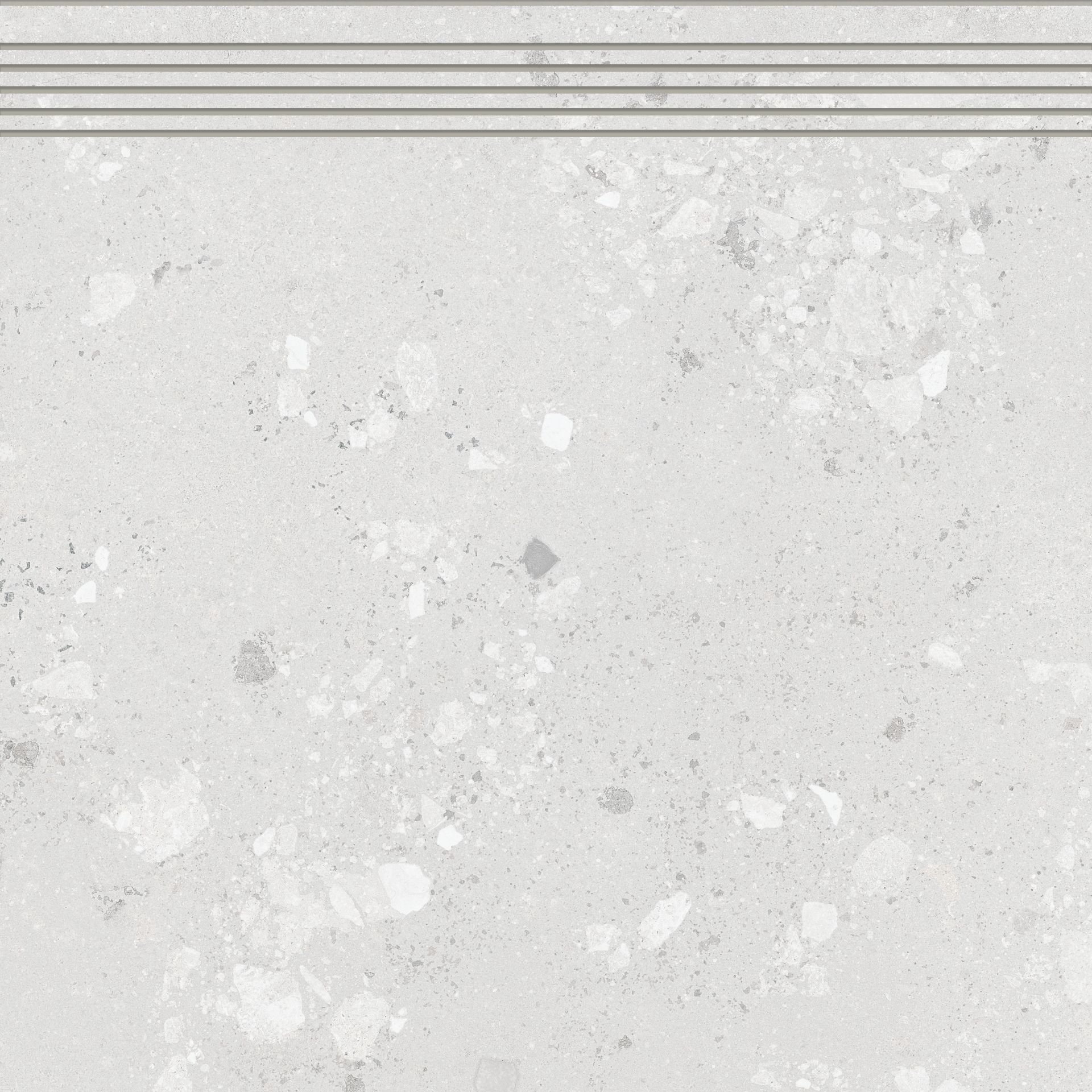 Castone Paper - schodovka 59,8x59,8 šedobílá