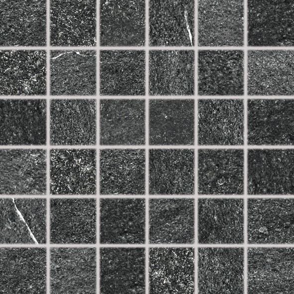 Quarzit - dlaždice mozaika 5x5 černá, tl. 9 mm