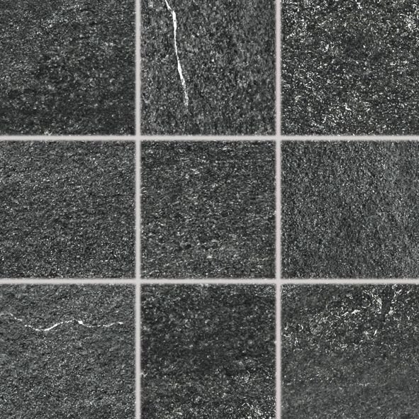 Quarzit - dlaždice rektifikovaná 9,8x9,8 černá, tl. 9 mm