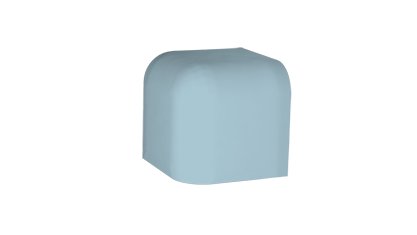 Color Two (RAL 2408015) - vnější roh 2,4x2,4 modrá matná, mrazuvzdorná GTVR4003