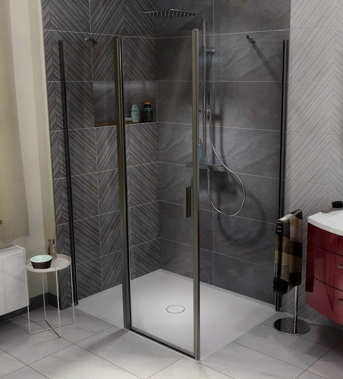 Náhled Mirai sprchová vanička z litého mramoru, obdélník 90x80x1,8 cm, levá