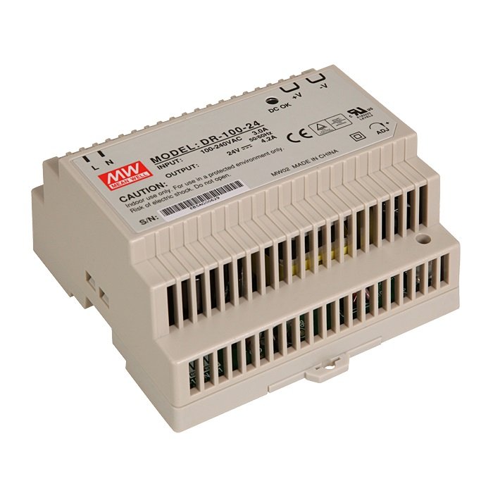 SLZ 04X - Napájecí zdroj na lištu, 85-240V AC/24V DC, 100W, max. 15 ventilů