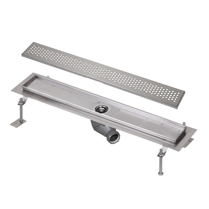 SLKN 03BX - Nerezový koupelnový žlábek do prostoru, délka 75 cm, mat