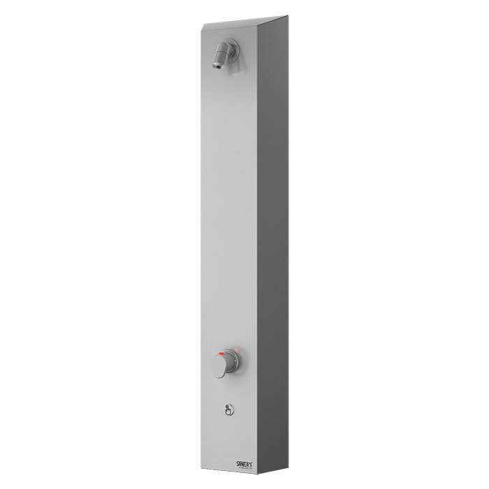 SLZA 21PT - Nerezový sprchový nástěnný panel s piezo tlačítkem-pro dvě vody, regulace termostatem 88219