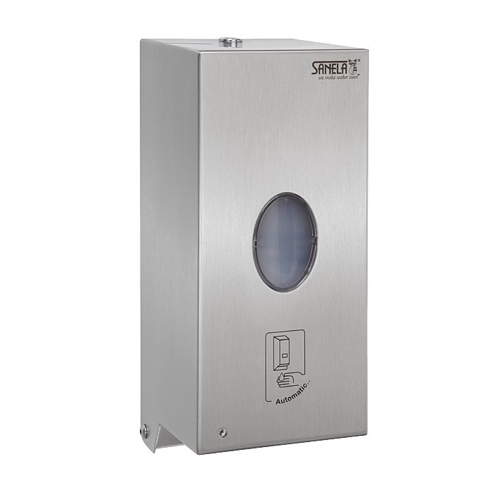 SLZN 71E - Automatický nerezový nástěnný dávkovač mýdla a desinfekce 0,85 l, matný 85717