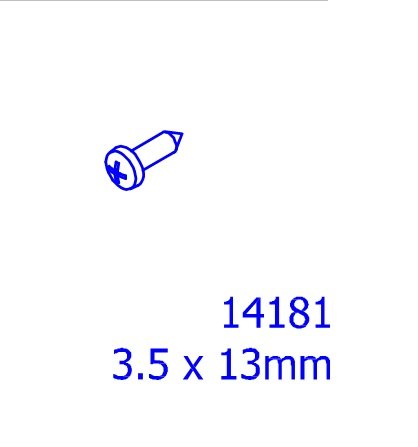 Šroub 3,5x13 k Tango EDT2 14196-14181