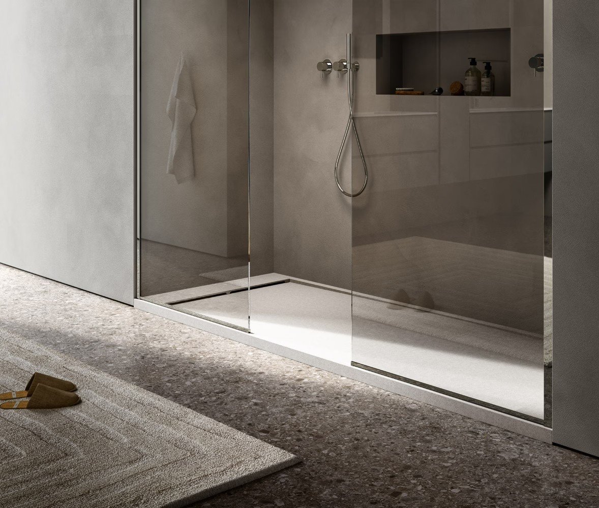 Náhled Rug Dual Flow bílá - ATYP obdélníková sprchová vanička 170-199 x 70-90, 2 sifony, PlyLite