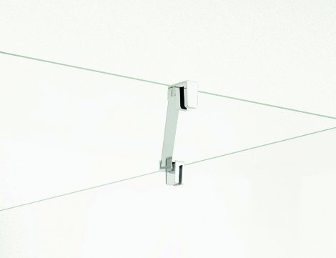 Rohová vzpěra sklo-sklo 50 cm, černá matná, pro Divera