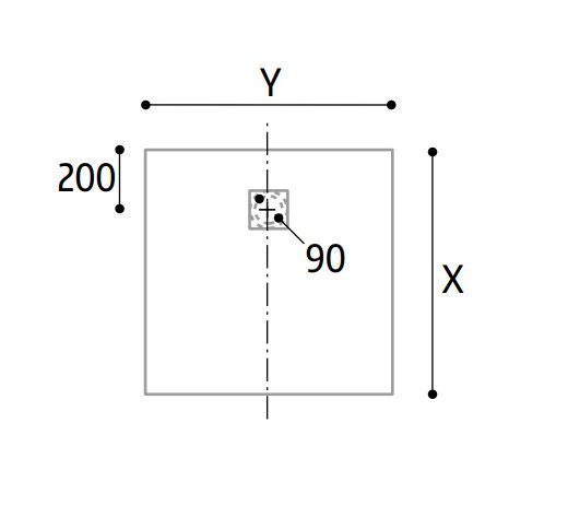 Náhled Calce písková - čtvercová sprchová vanička 80x80, Mineralite
