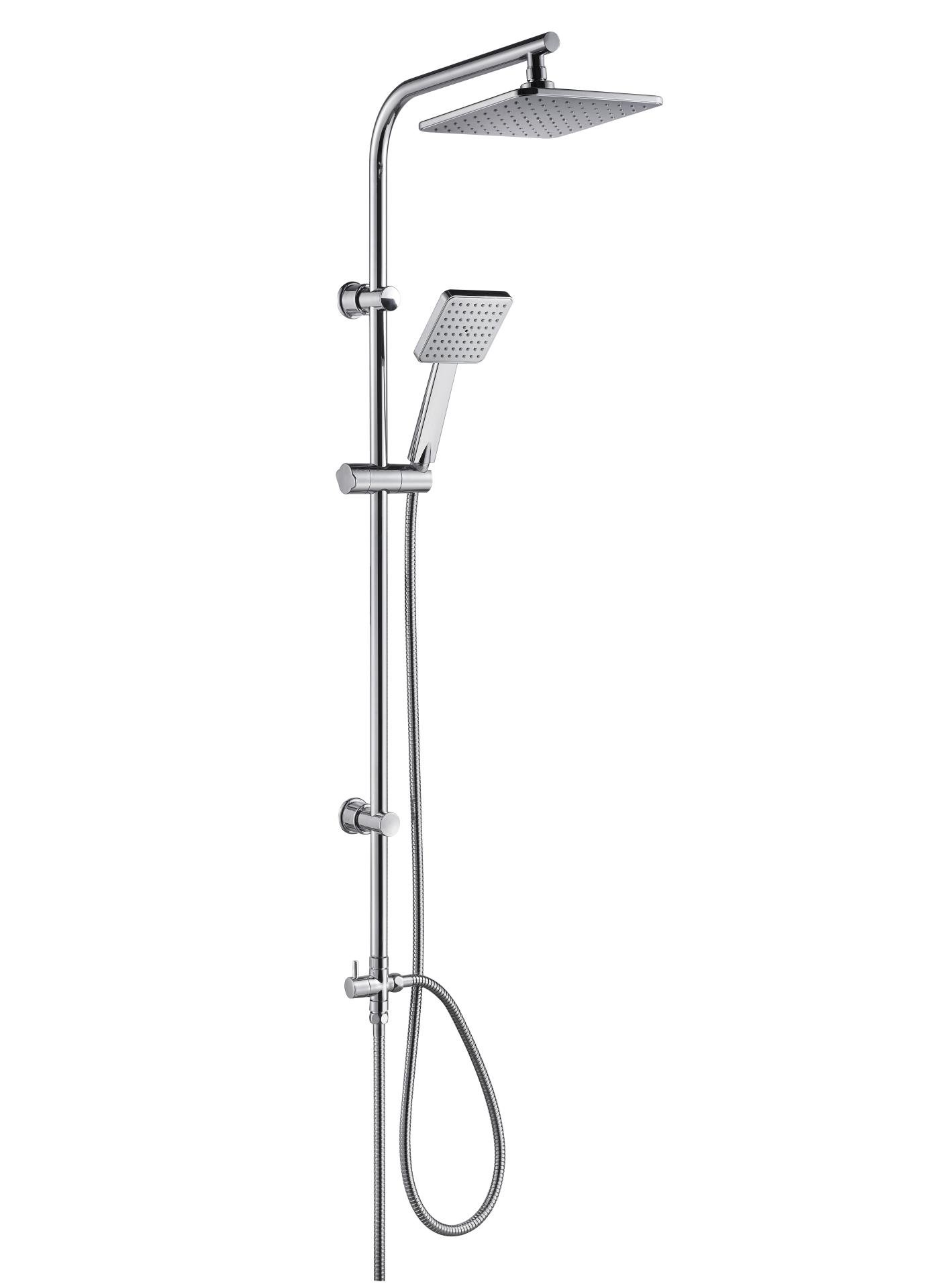 Sprchový komplet bez baterie, hranatá sprcha SP562