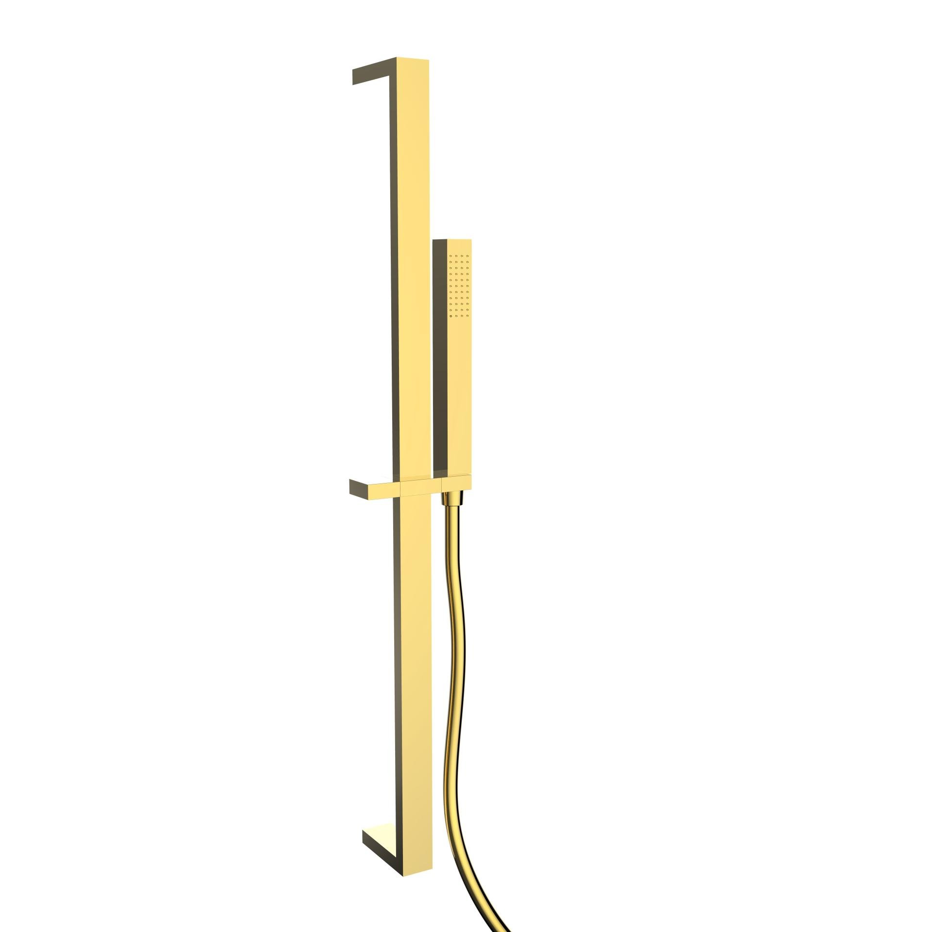 Sprchový komplet 70 cm hranatý, zlatá