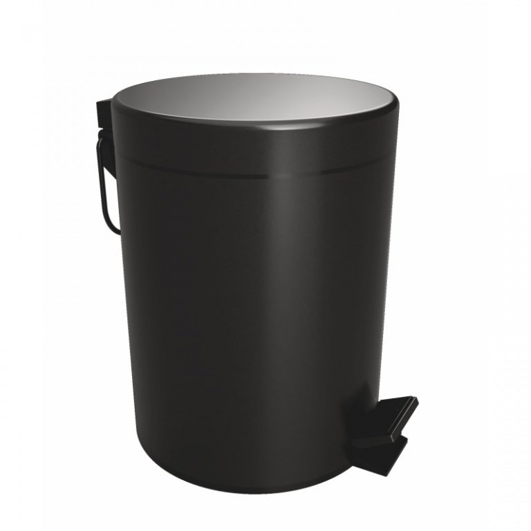 Bemeta design Dark - odpadkový koš 5l, soft close, černá 104315010