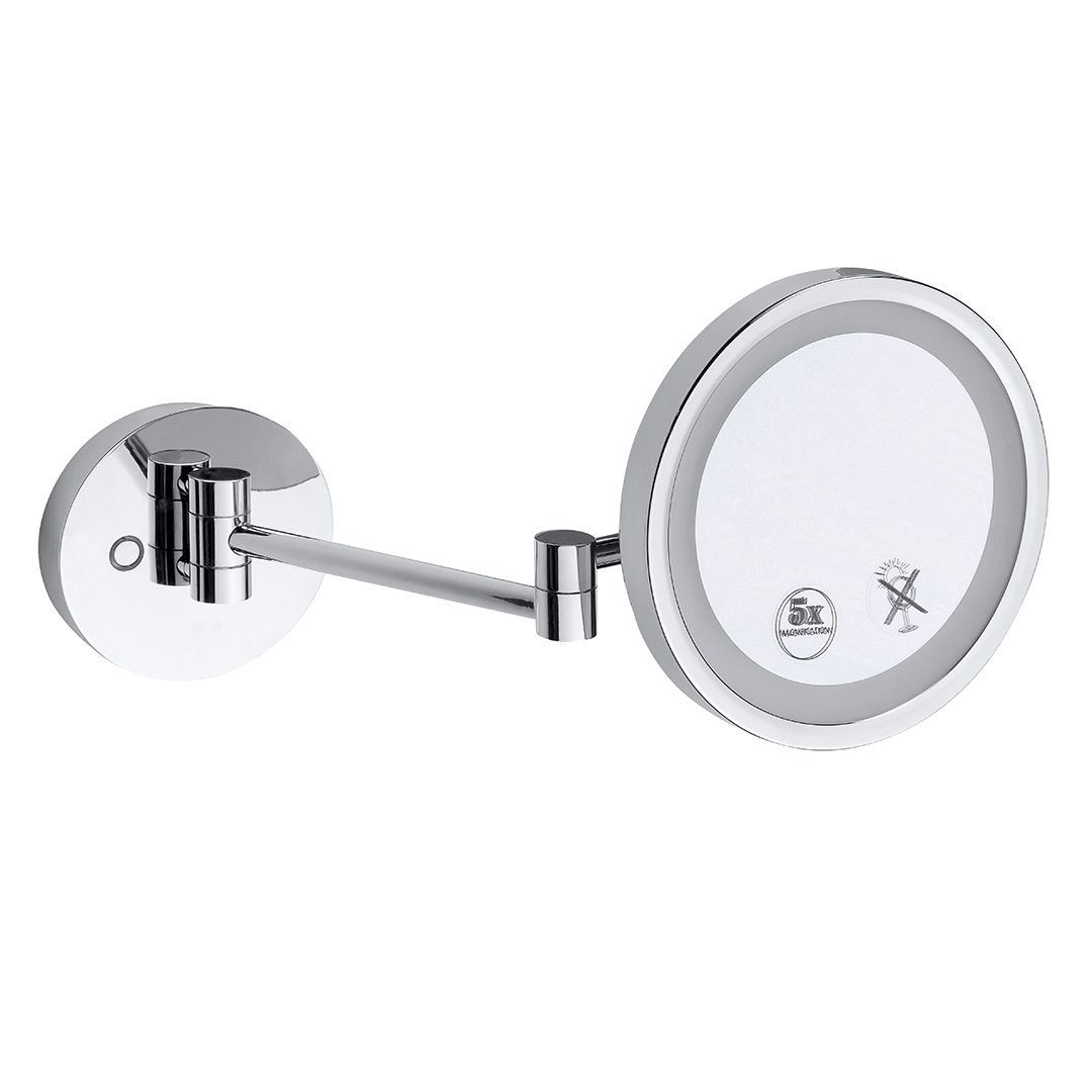 Kosmetické zrcátko s LED osvětlením, prům. 200 mm