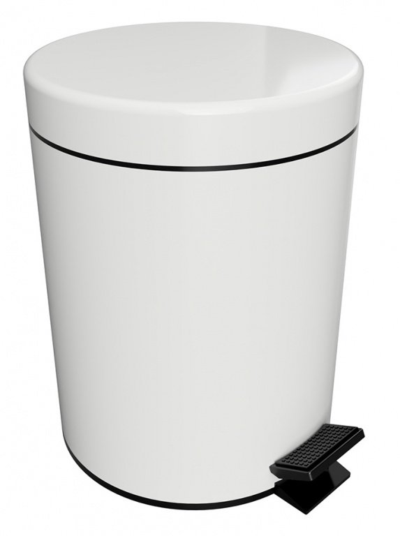 Bemeta design White - odpadkový koš 5l, soft close, bílá matná 104315014
