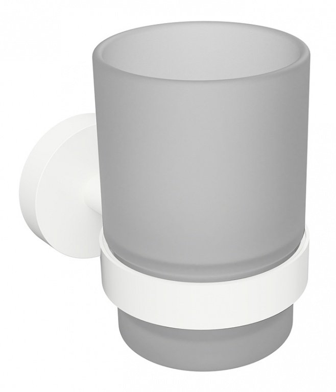 Bemeta design White - držák kartáčků sklo, bílá 104110014