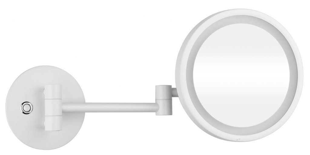 Bemeta design White - kosmetické zrcátko s LED osvětlením, 5x zvětšovací, bílá 112101144