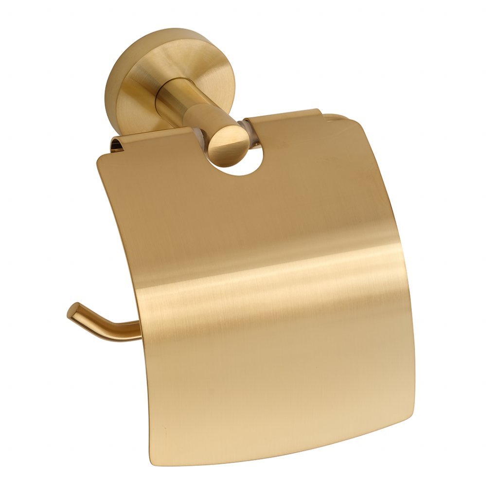 Sablo - držák toaletního papíru s krytem, zlatá matná 160112010
