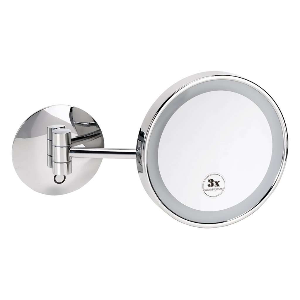 Kosmetické zrcátko s LED osvětlením, prům. 200 mm