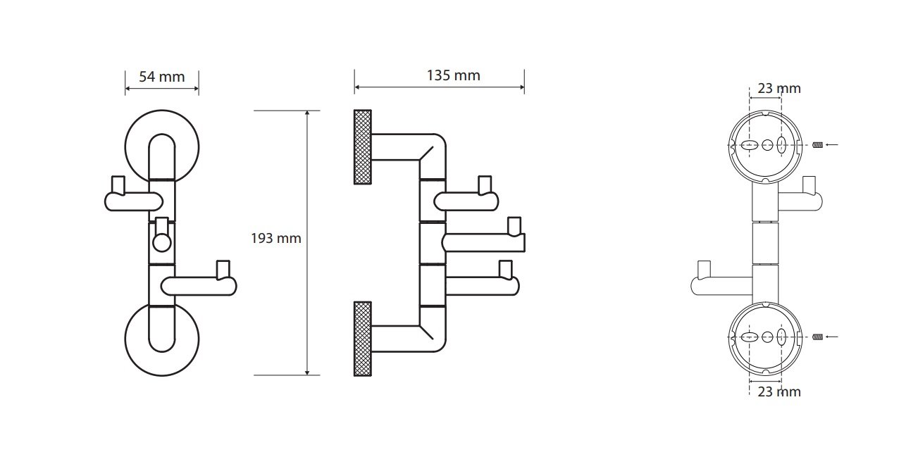 Náhled Stella: věšák se 3 háčky otočný